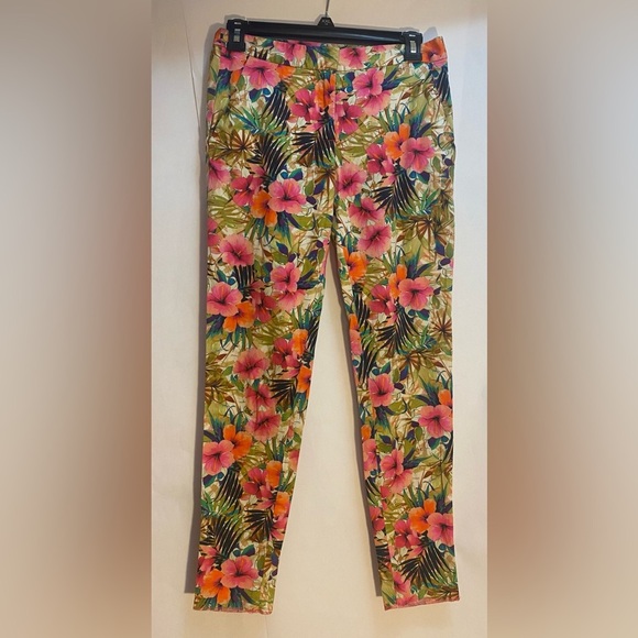 Zara Woman’s Tropical Floral Print Pants Size XS - Picture 1 of 8